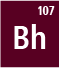 Bohrium isotopes: Bh-260, Bh-261, Bh-262, Bh-263, Bh-264, Bh-265, Bh-266, Bh-267, Bh-271, Bh-272