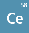 Cerium isotopes: Ce-136, Ce-138, Ce-140, Ce-142