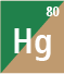 Mercury isotopes: Hg-196, Hg-198, Hg-199, Hg-200, Hg-202, Hg-204
